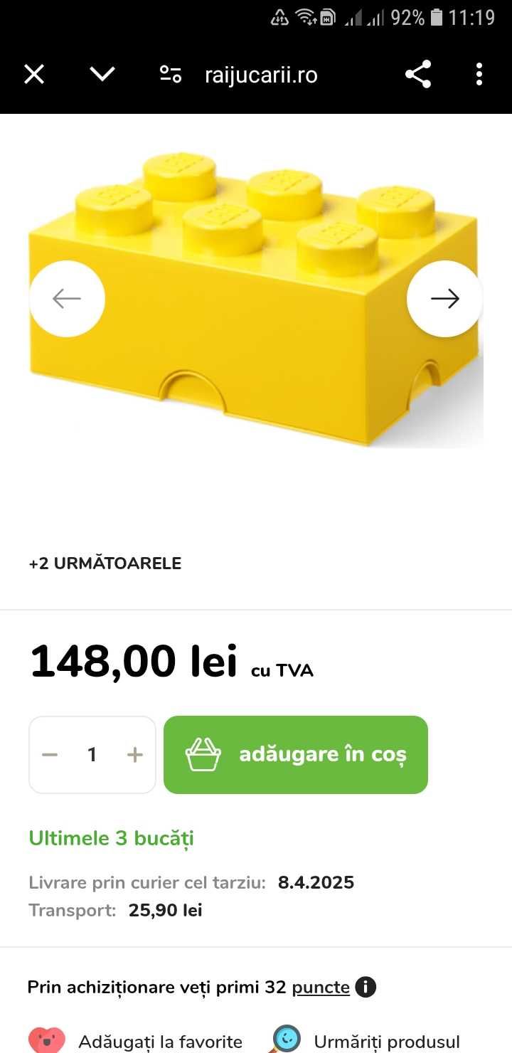 Cutie depozitare LEGO 2x4