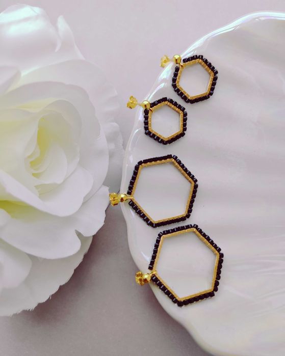 Ръчно изработени обеци Сребро 925 Неръждаема стомана и Японски мъниста