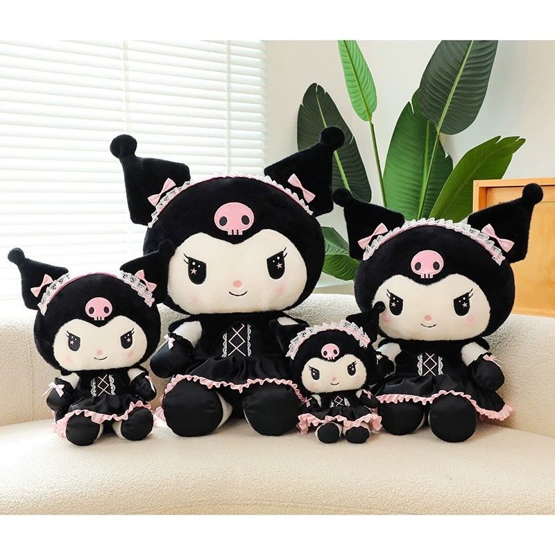 Jucarie plus japoneza Kuromi Sanrio din seria Hello Kitty,50-60cm NOUA