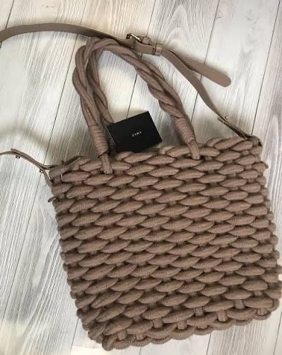 ZARA сумка - шоппер плетёная