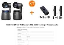 Kit OBSBOT Tail AIR Camera PTZ 4K Streaming + Telecomanda