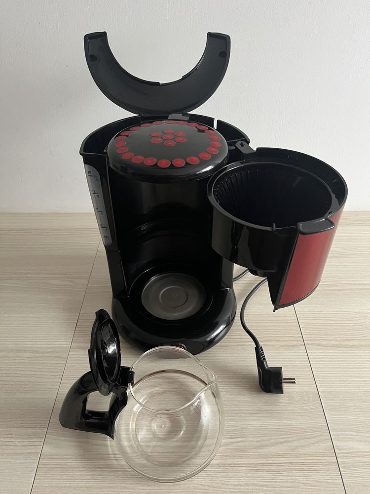 Cafetiera cu filtru Moulinex Classic Subito, 1000 W, 1.25 l, Rosu