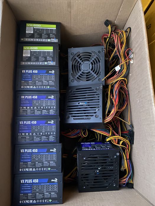 Блоки питания / AeroCool 450W 500W / с доп питанием для карт / Алматы