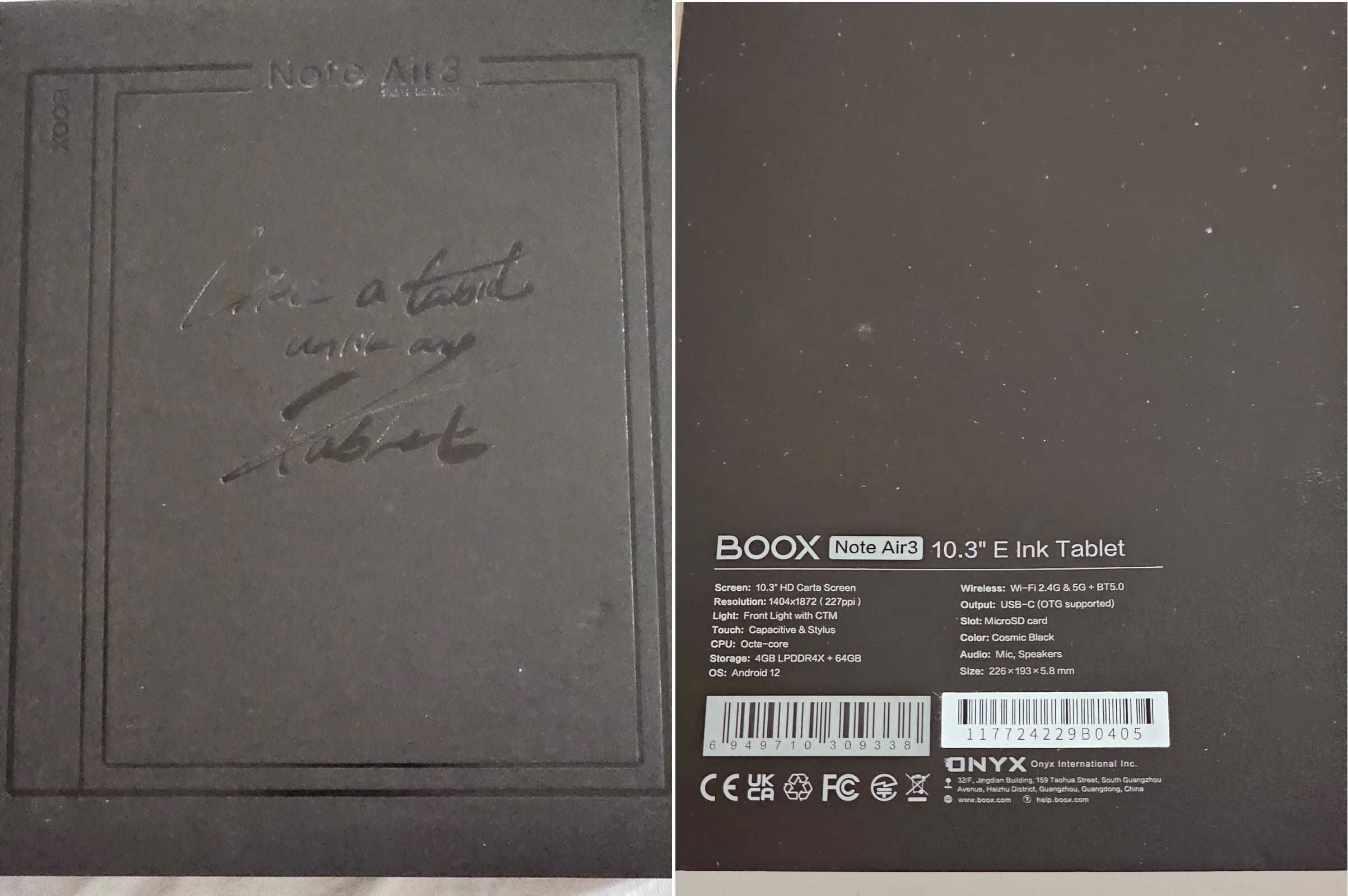Tableta E-Ink Boox Note Air 3, 10.3", 4GB RAM, 64 GB, Android
