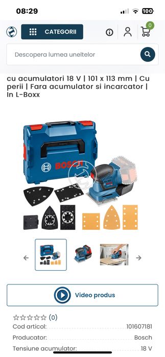 Slefuitor Bosch GSS 18V-10 cu ac.si inc.+accesorii-NOU