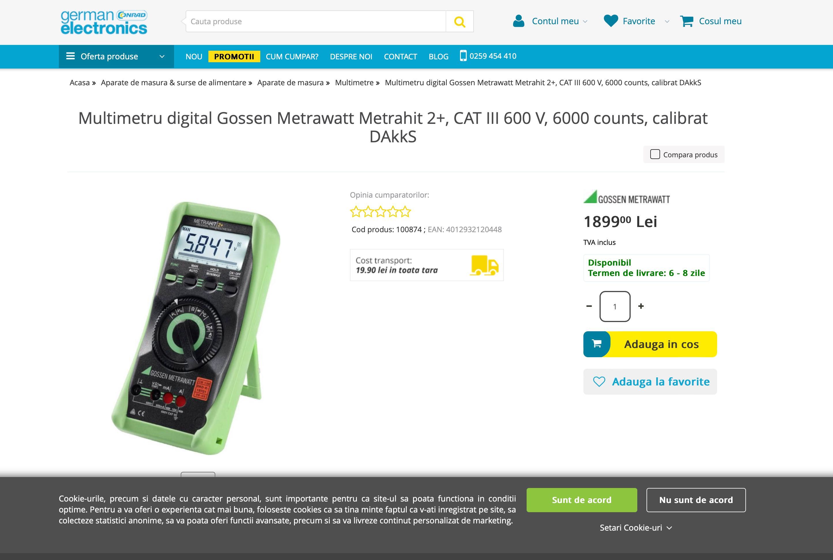 Aparat de masura / Multimetru Gossen Metrawatt METRAHIT 2+