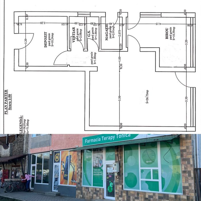 Spatiu comercial central in Apateu