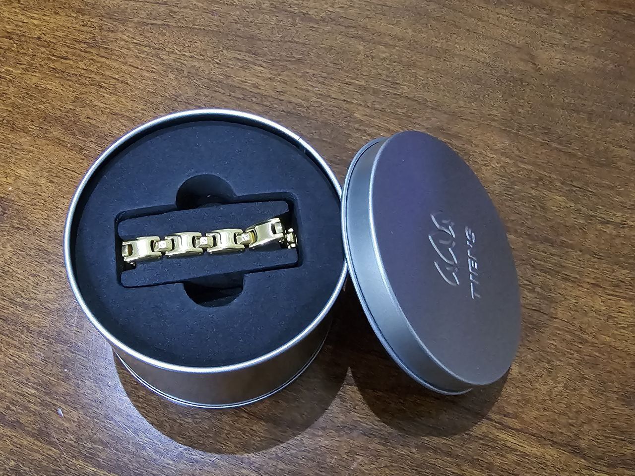 Титановый магнитный браслет "Тяньши" Gold