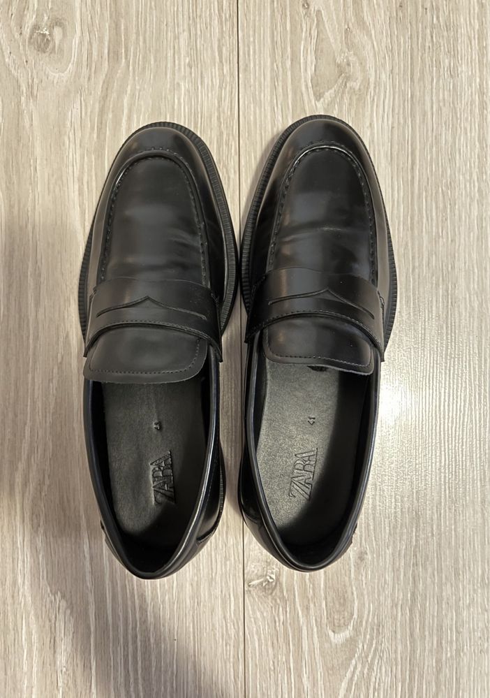 Zara мъжки кожени обувки/мокасини