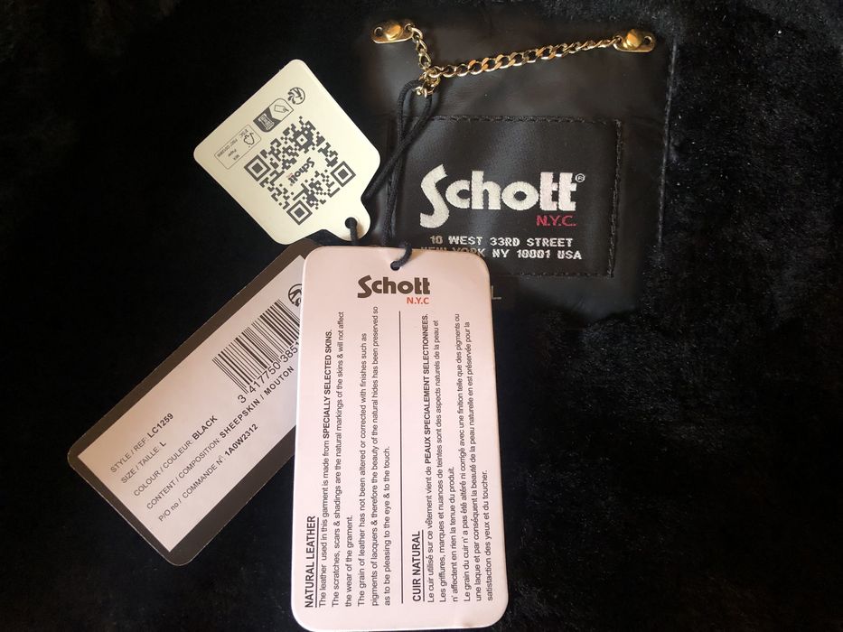 Schott NYC B-3 Bomber Jacket ОРИГИНАЛНО мъжко кожено яке - М