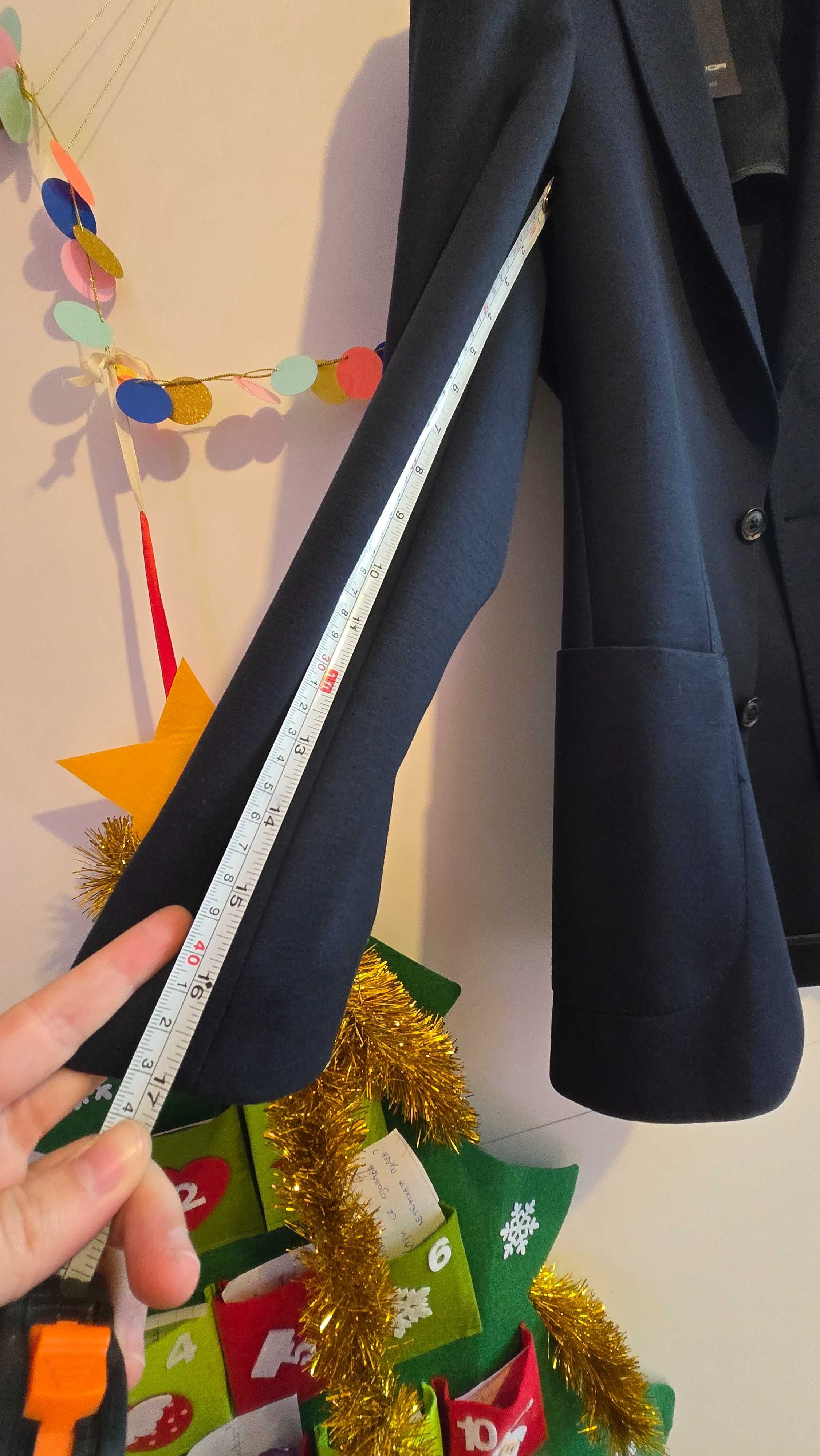 Тъмносиньо сако Теодор, размер 46, slim fit