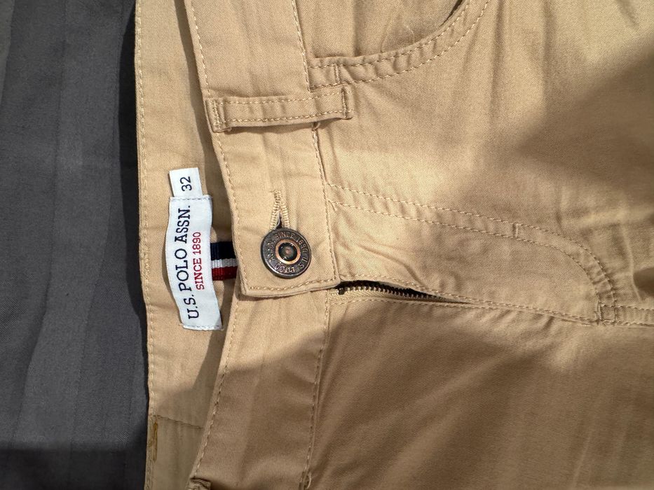 Pantaloni US Polo Slim Fit Mustar Marime 32