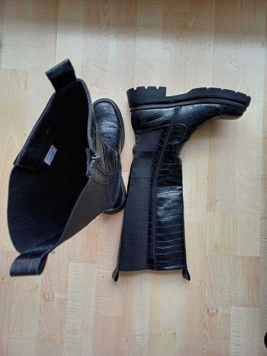 Cizme dama, inalte, negre, marimea 38