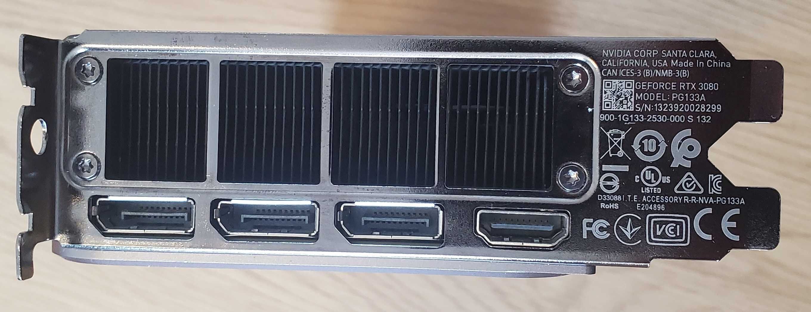 Видео Карта: NVIDIA GeForce RTX 3080 Founders Edition - 10GB GDDR6x