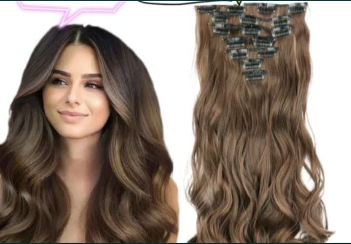 Термо волосы на заколках