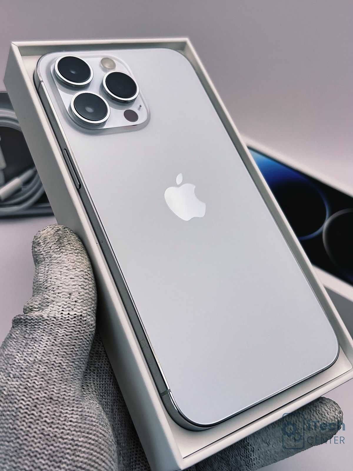 iPhone 14 Pro MAX, 256GB, Silver, 100% батерия, КАТО НОВ, ГАРАНЦИЯ!