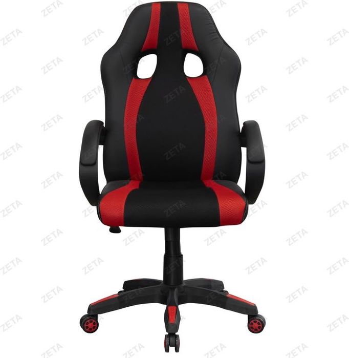 Компьютерное игровое кресло красное кожаное