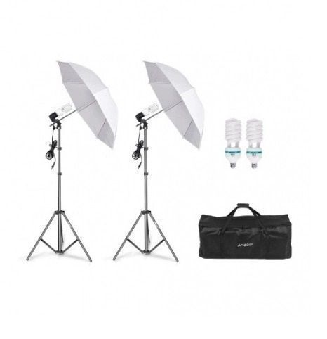 Kit foto studio 2 umbrele cu geanta inclusa si 2 becuri 150W