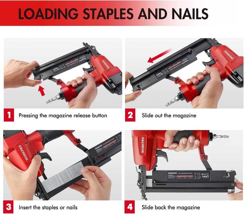 Pistol Pneumatic Profesional Cuie/Capse + 300 cuie, REDUS de la 450RON