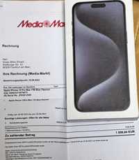 iPhone 15 Pro Max, 1TB, 5G, Blue Titanium sigilat, factura