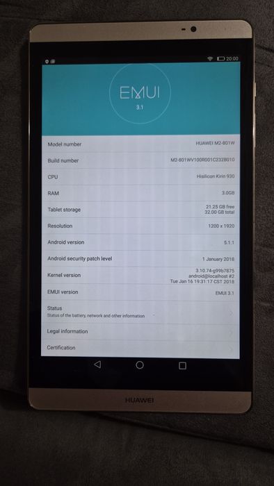 Tableta huawei m2