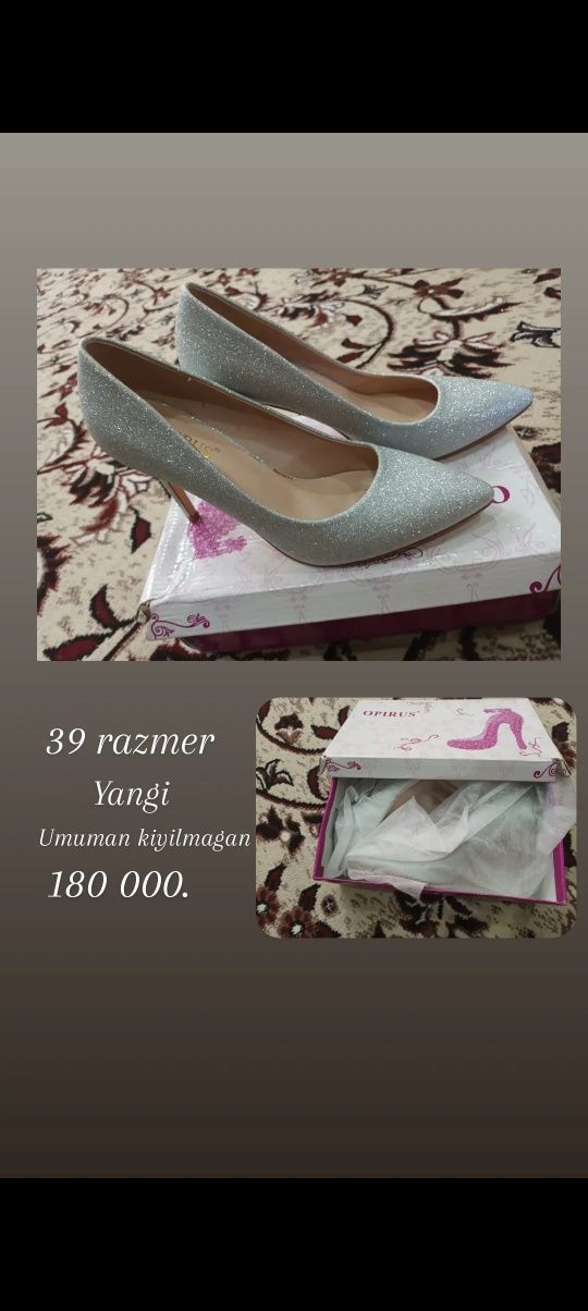 100 mindan.   38 razmer obuvla