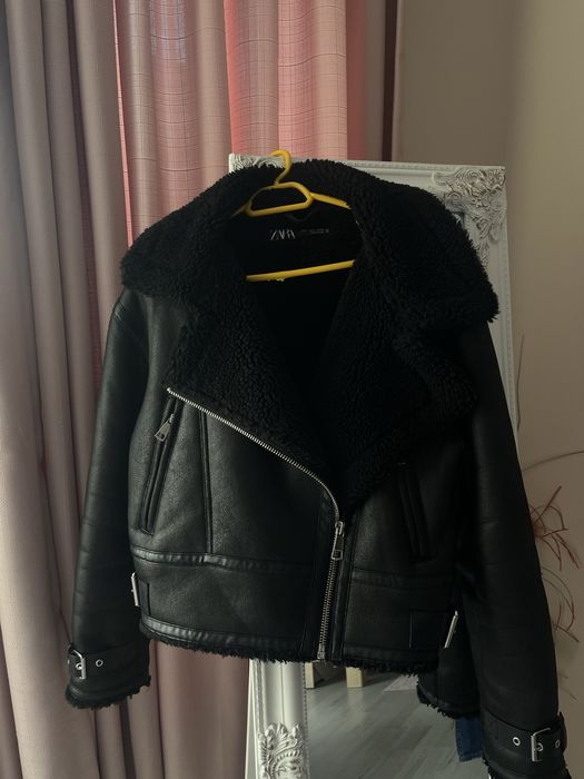 Зимно кожено яке- Зара