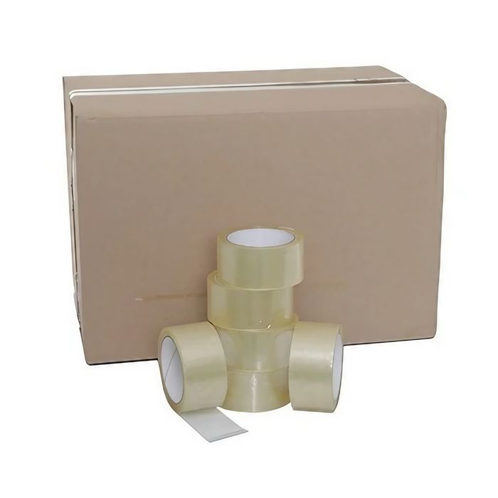 Set 36 buc banda adeziva acrilica, 48mmx60m, transparenta