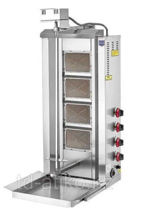 4 горелки верхний двигатель газ с системой безопасности. Для Донера