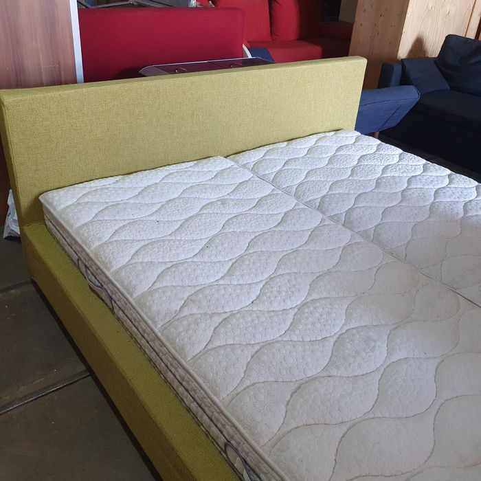 Pat dormitor tapițat 1.80m/2m+saltele