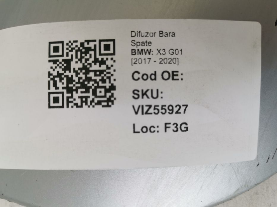 Дифузьор Задна Броня BMW X3 G01 Оригинален в Добро Състояние BMW X3 G0