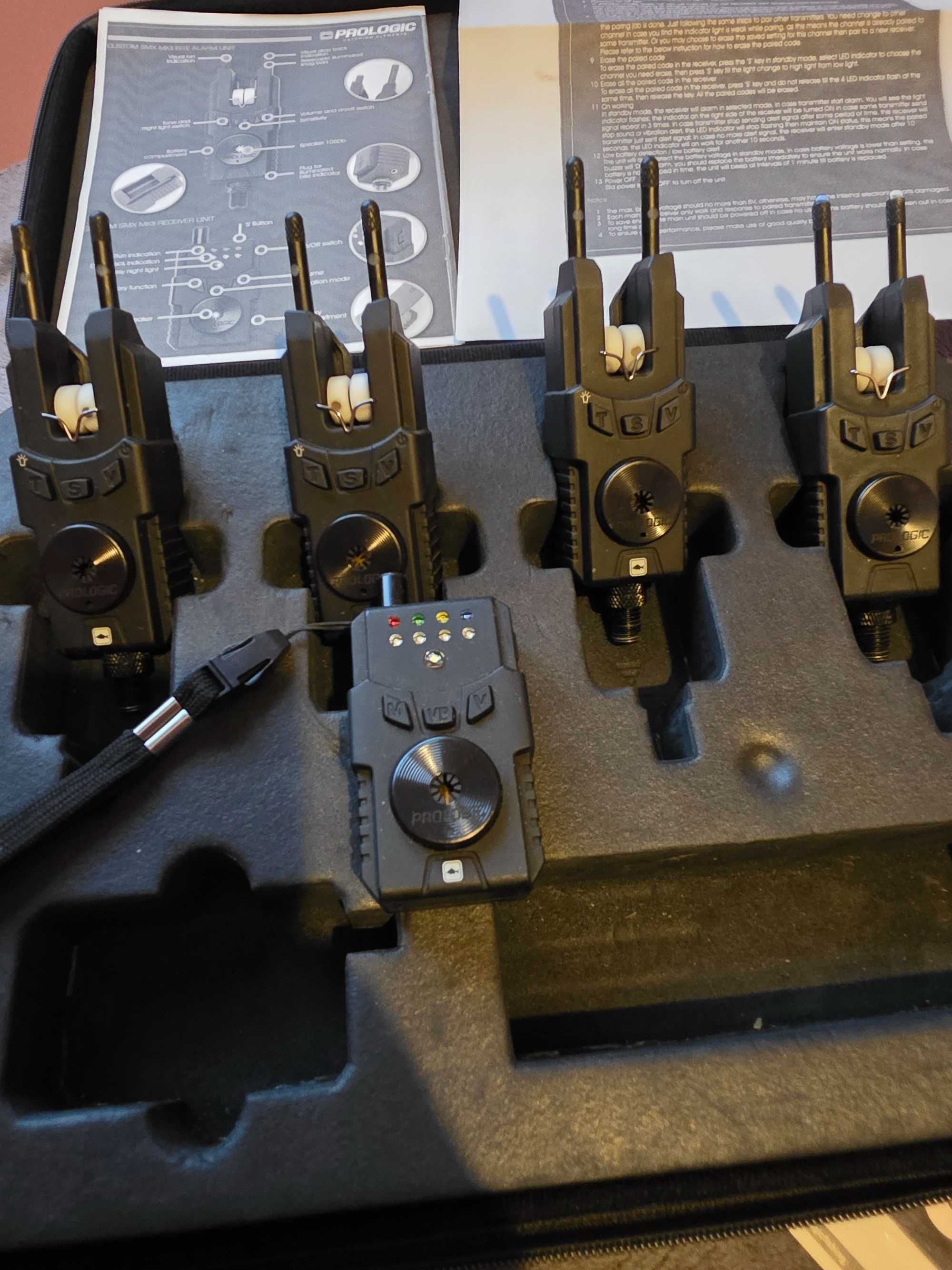 Комплект Сигнализатори и обтегачи Prologic custom SMX MKII bite alarm