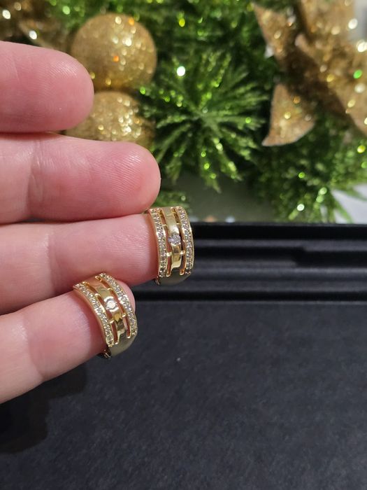 Cercei placati cu aur 14 karate