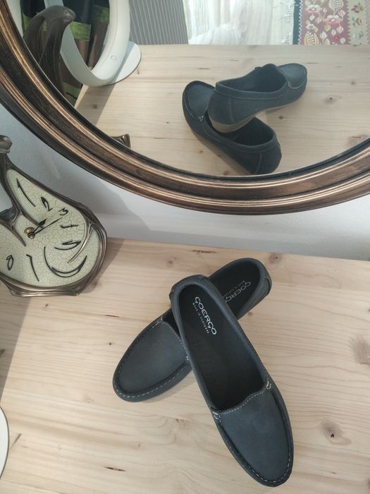 Mocasini piele bleumarin 37