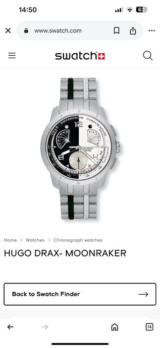 Ceas Swatch YRS410G JAMES BOND 007 Hugo Drax Moonraker