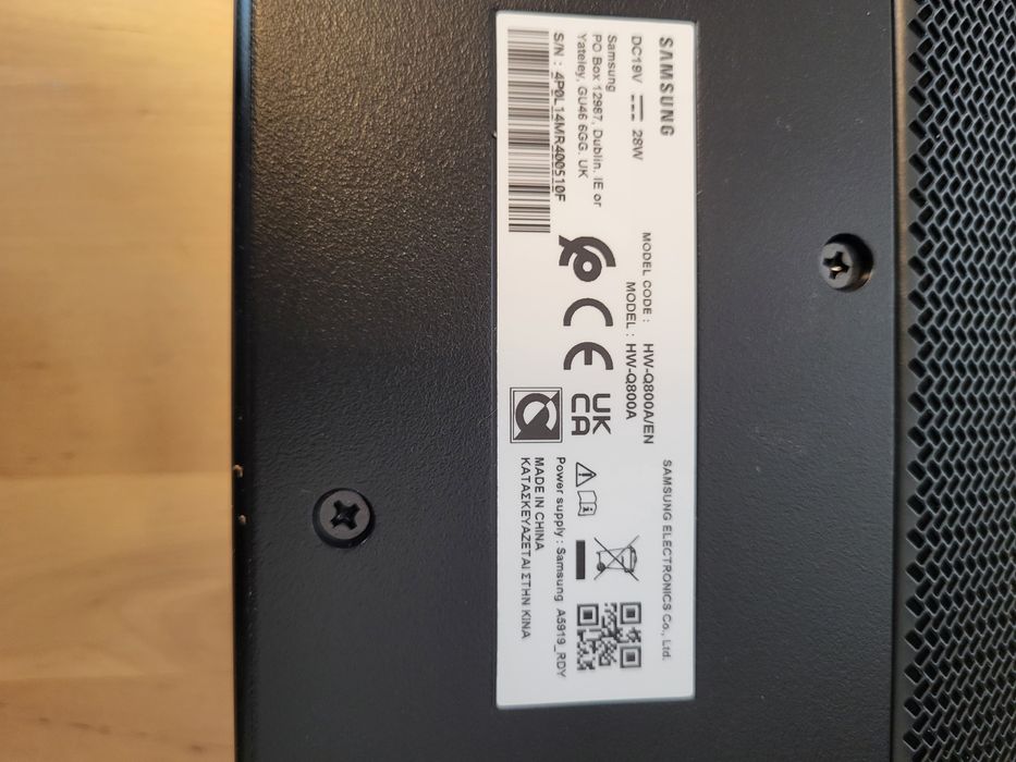 Samsung Q800A Soundbar și SWA 9500S, 5.1.4