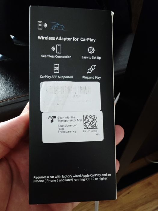 Adaptor pentru CarPlay, Gsedaox, Wireless, iOS 10+, Negru