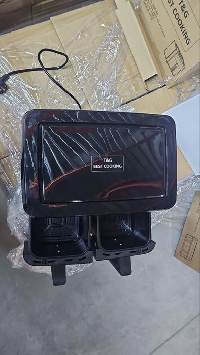 Двоен Air fryer T&G BEST COOKING 32847A0 - отделни LED дисплеи за всяк