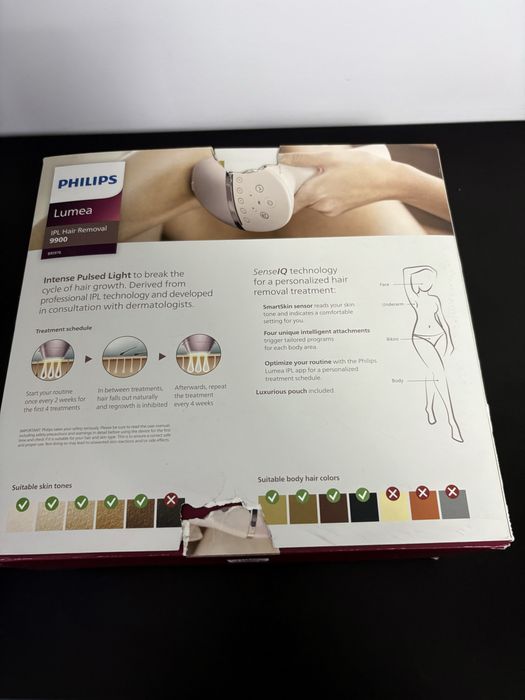 Aparat IPL Philips Lumea 9900 cu tehnologie SenseIQ