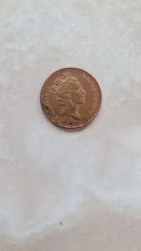 Moneda rara UK 2 pence Regina Elizabeth an 1996
