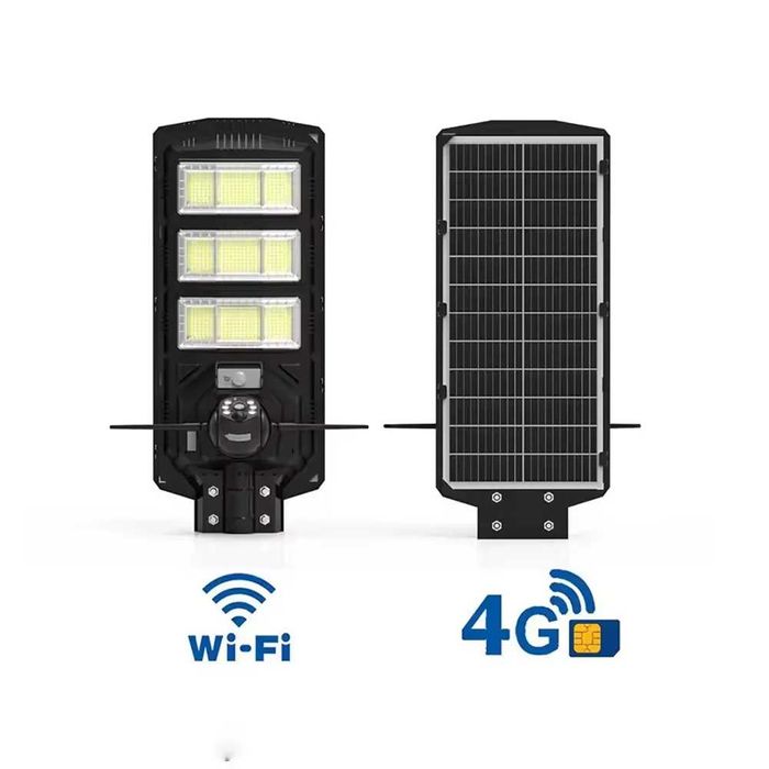 Lampa stradala solara 300w cu camera supraveghere 4G rotativa