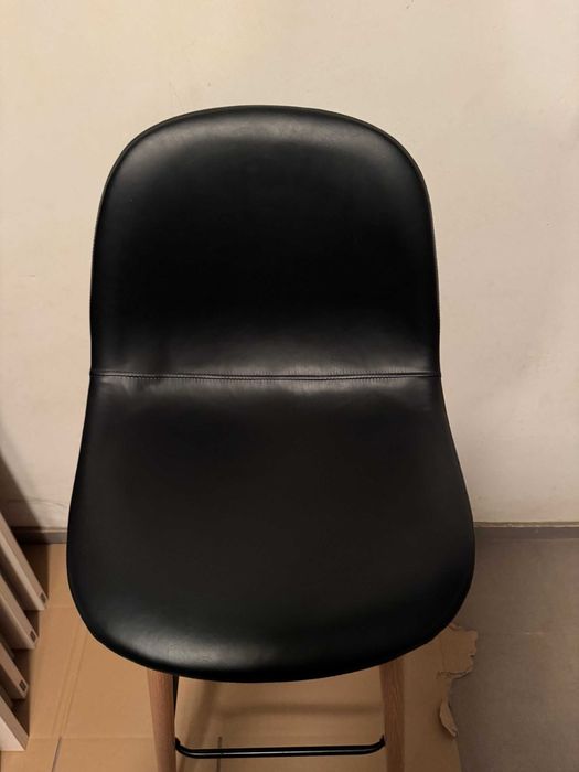 Бар стол JONSTRUP черна изкуствена кожа/цвят натурален дъб 4бр.