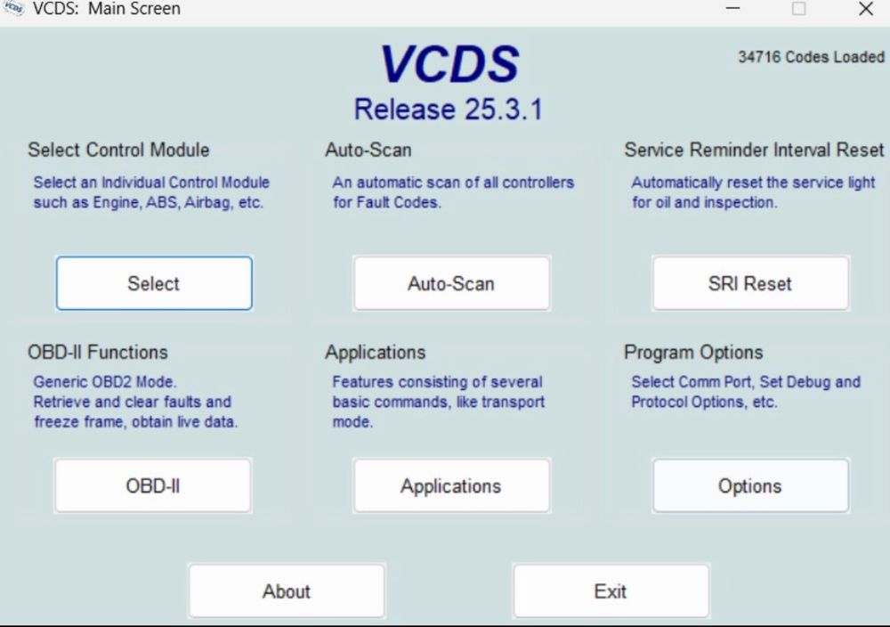 Tester/Diagnoza VAG-COM/VCDS 25.3.1 in Romana sau Engleza din Mai 2025