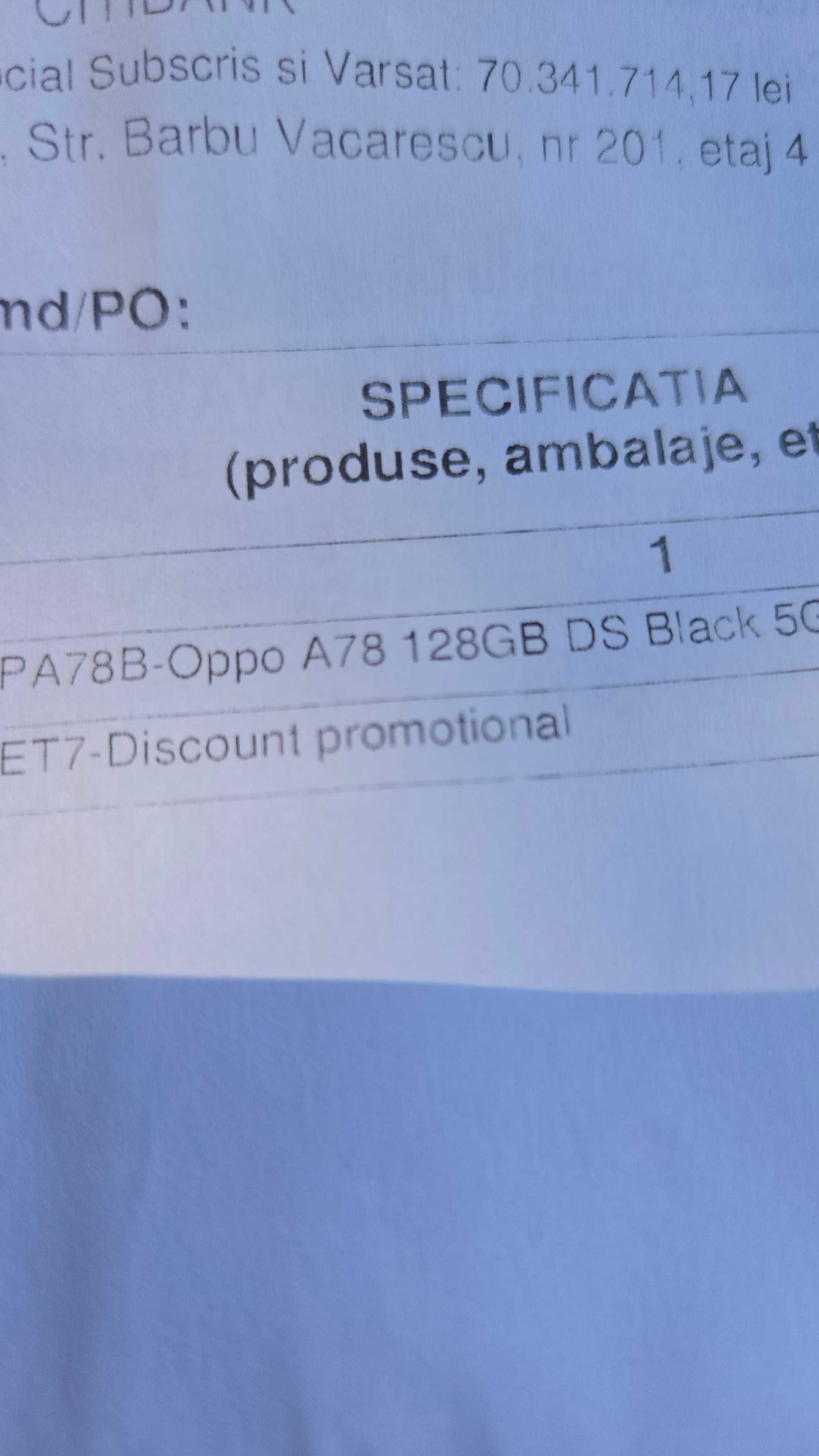 Oppo A78 de un an jumate.