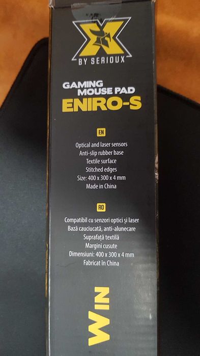 Mousepad gaming Serioux Eniro-S, 400x300x4mm (NOU!)