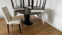 Set masa si scaune piele alba Italia dining sufragerie Mobexpert