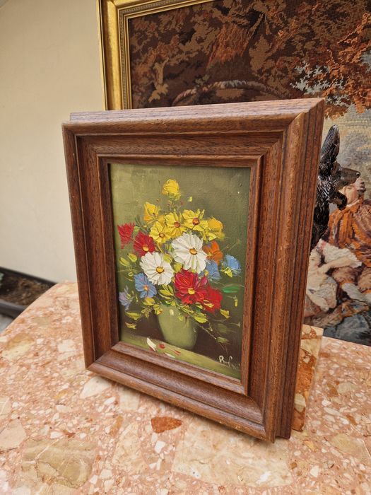 Натюрморт уникален авторски масло платно  рамка