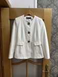 Sacou Zara tweed alb