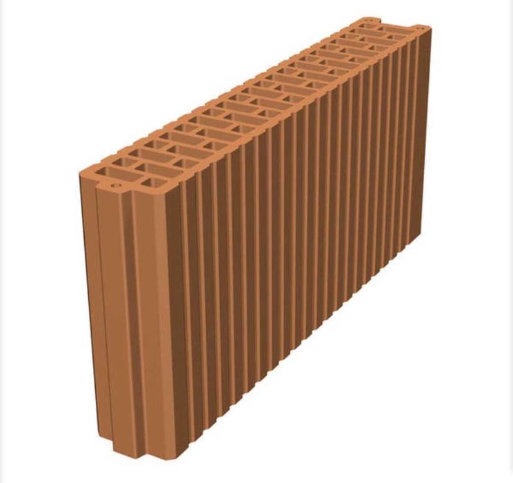 Тухла поротерм 8 керамичен блок 500х80х238мм. Половин пале