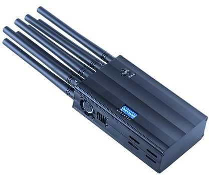 Мобилен заглушител за GSM, 2G, 3G, 4G, 5G, GPS, WiFi/Bluetooth и VHF